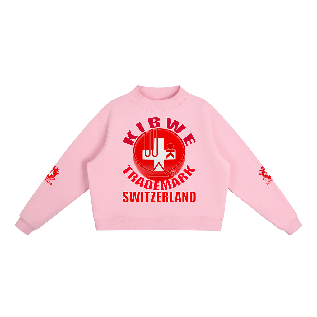 Essential Fleece Mock-Neck Crew Sweatshirt