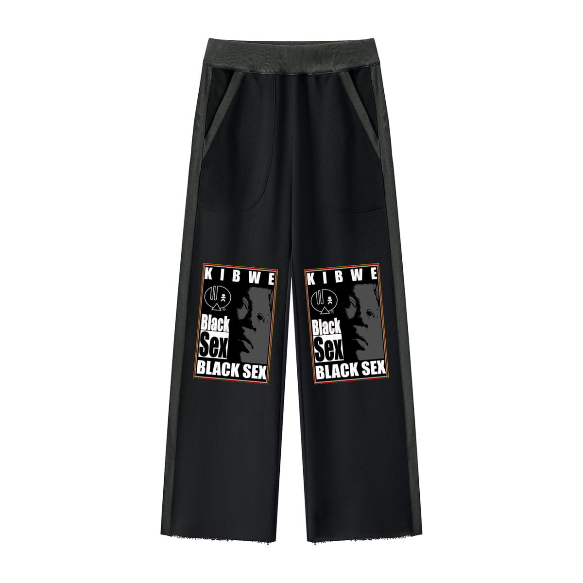 Women's Color Block Raw Hem Sweatpants