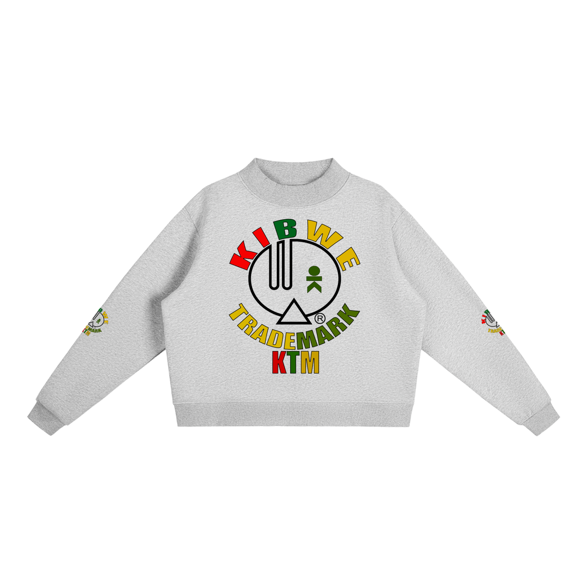 Essential Fleece Mock-Neck Crew Sweatshirt