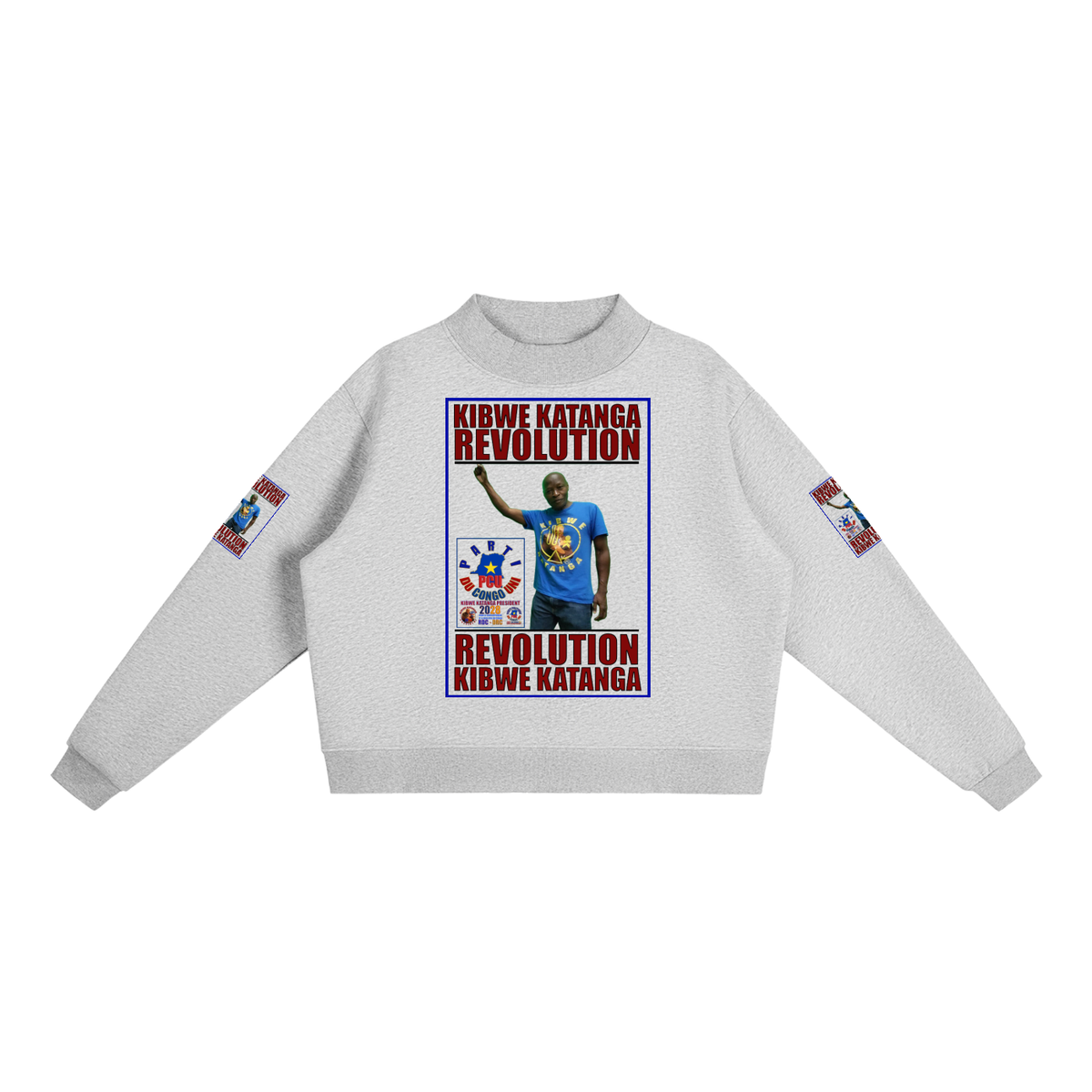 Essential Fleece Mock-Neck Crew Sweatshirt