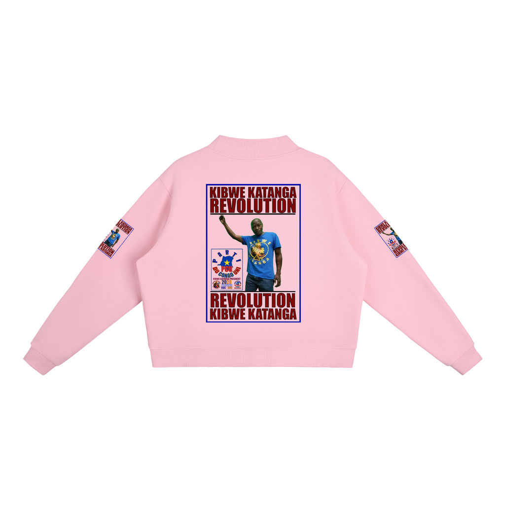 Essential Fleece Mock-Neck Crew Sweatshirt