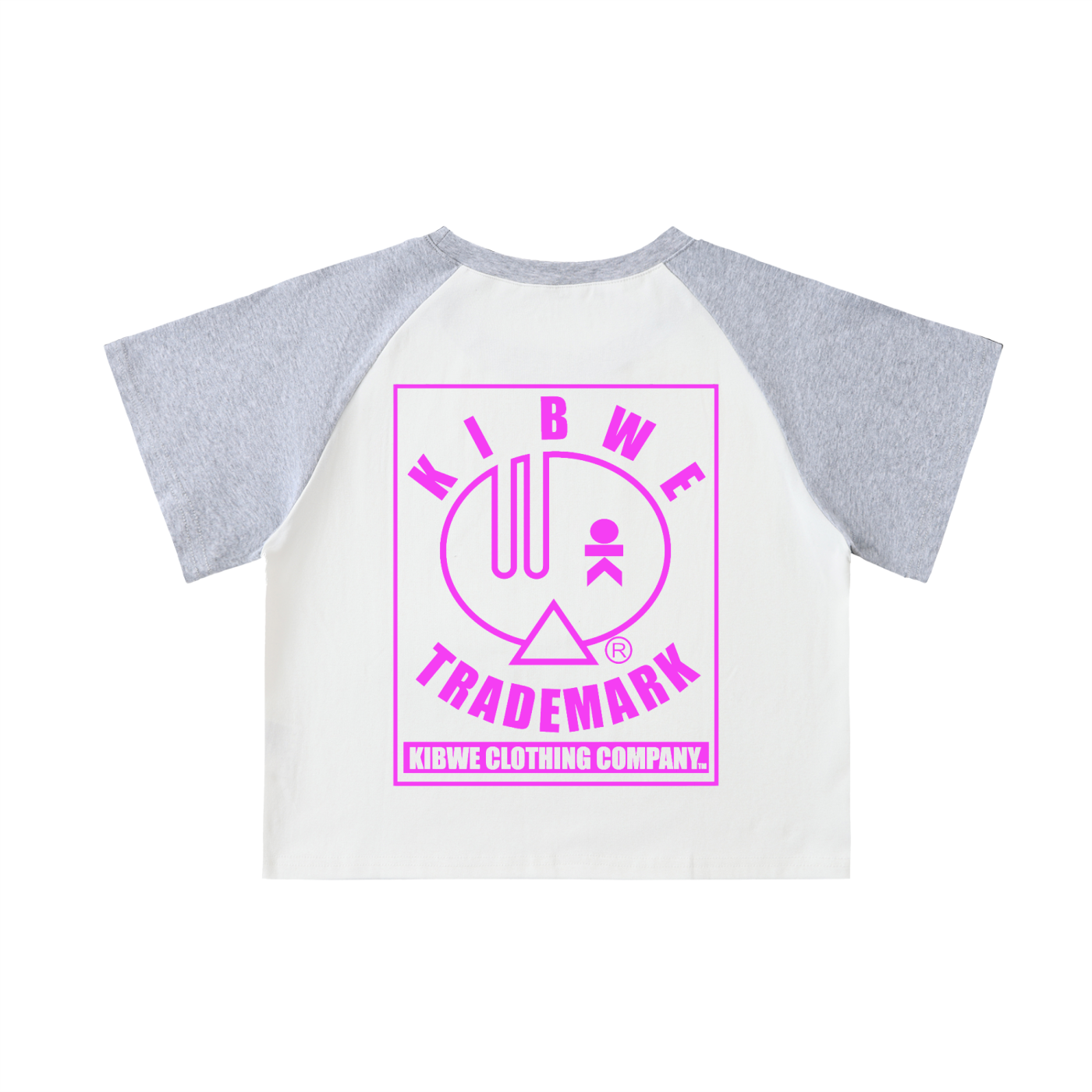 Color-Blocked Raglan Sleeve Crop Top