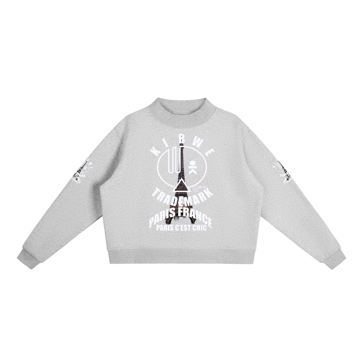 Essential Fleece Mock-Neck Crew Sweatshirt