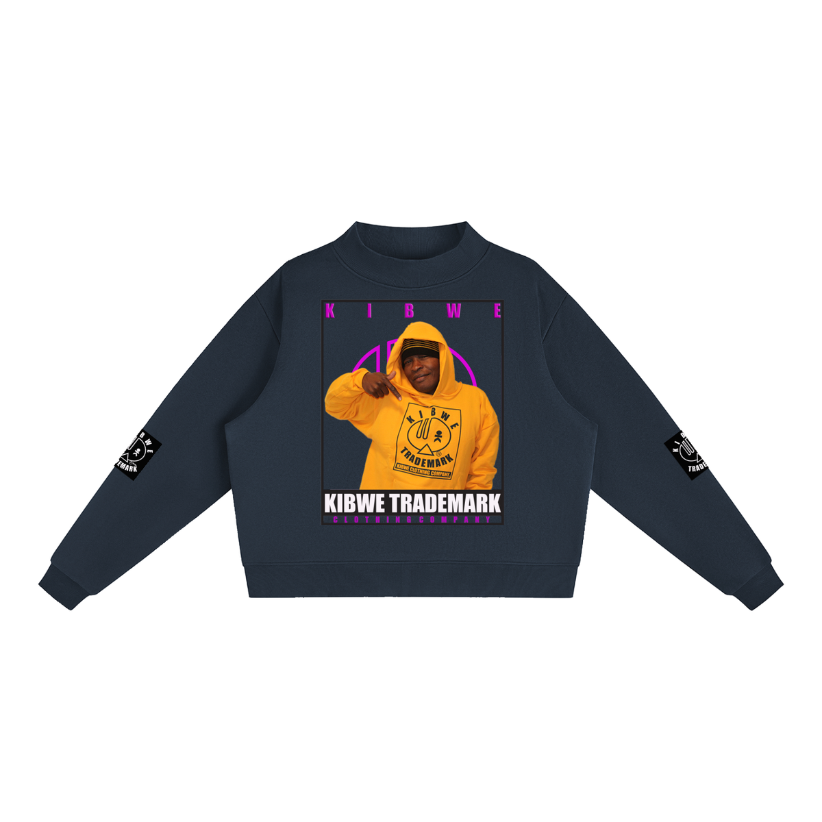 Essential Fleece Mock-Neck Crew Sweatshirt