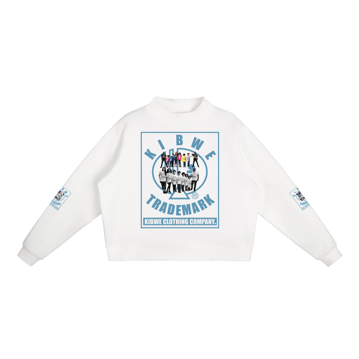 Essential Fleece Mock-Neck Crew Sweatshirt