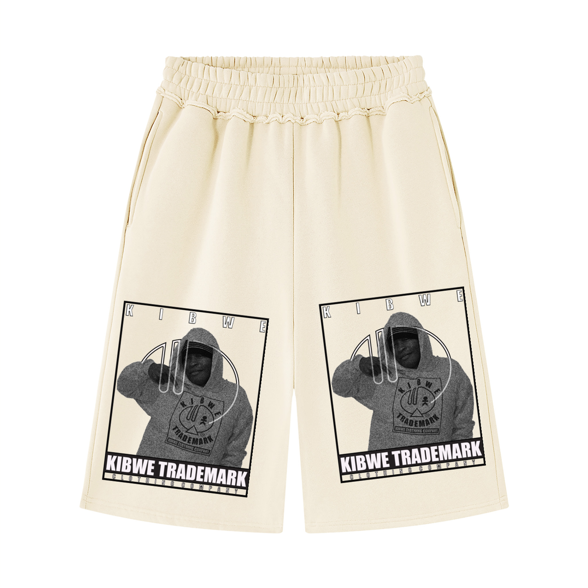 Unisex Raw Edge Fleece Shorts