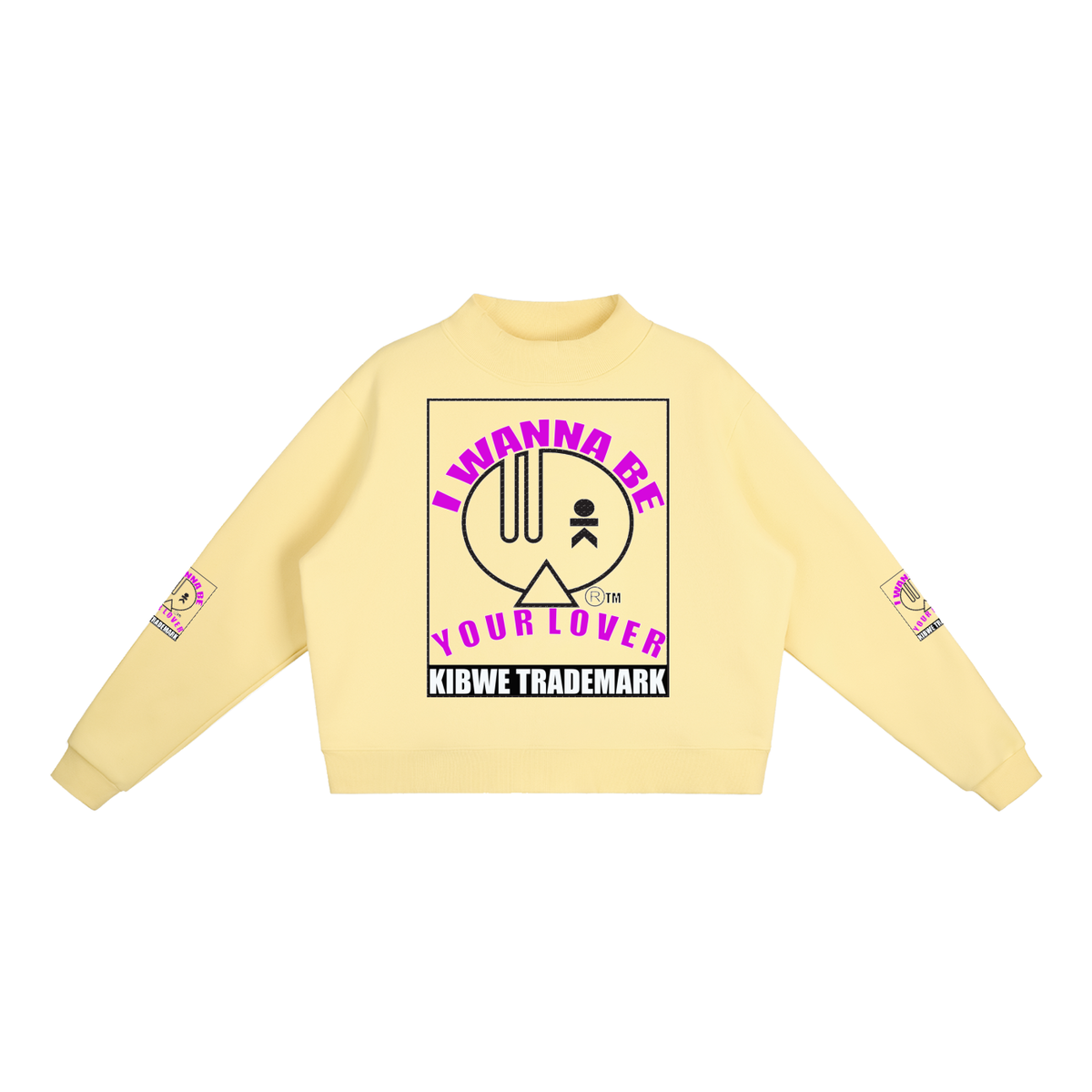 Essential Fleece Mock-Neck Crew Sweatshirt