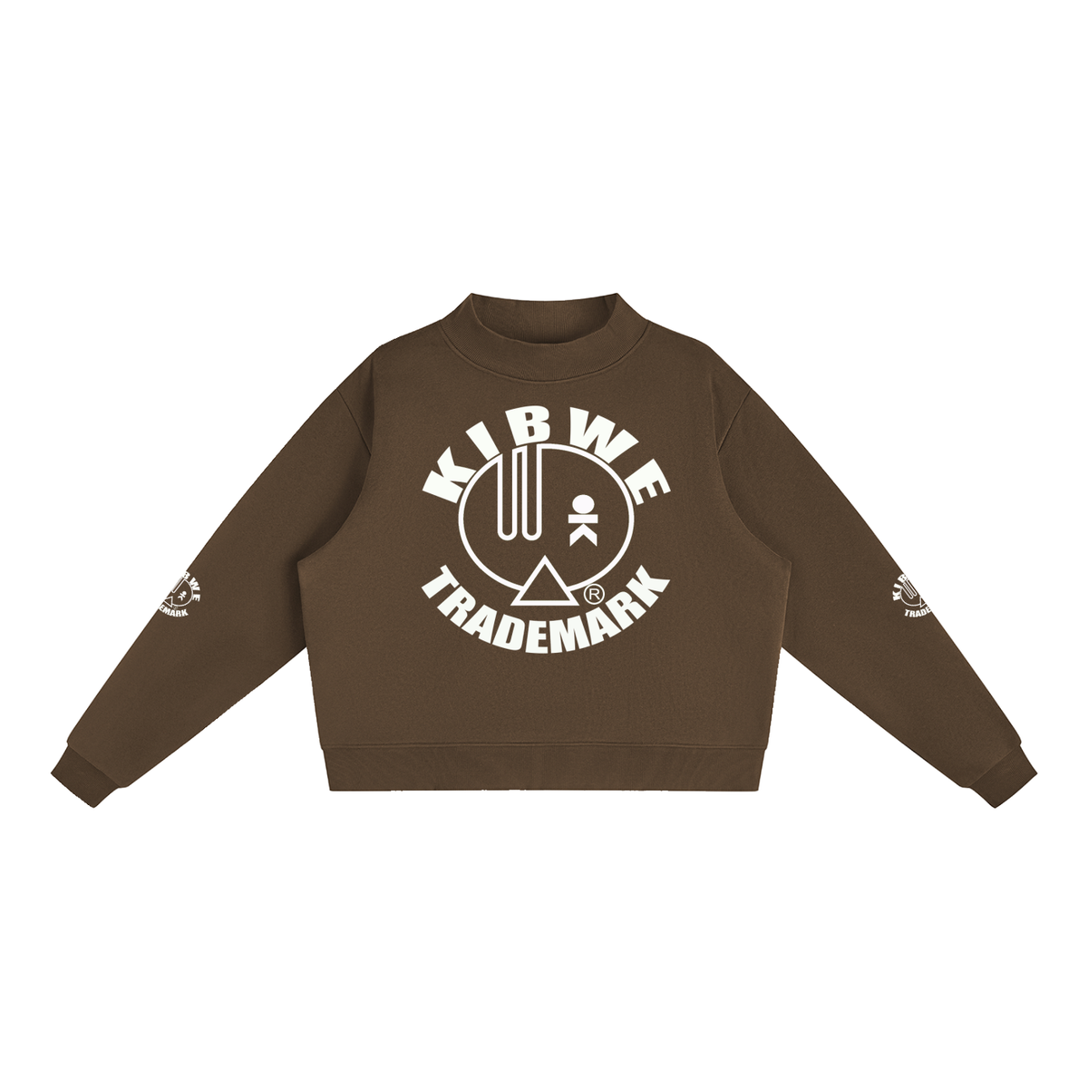 Essential Fleece Mock-Neck Crew Sweatshirt