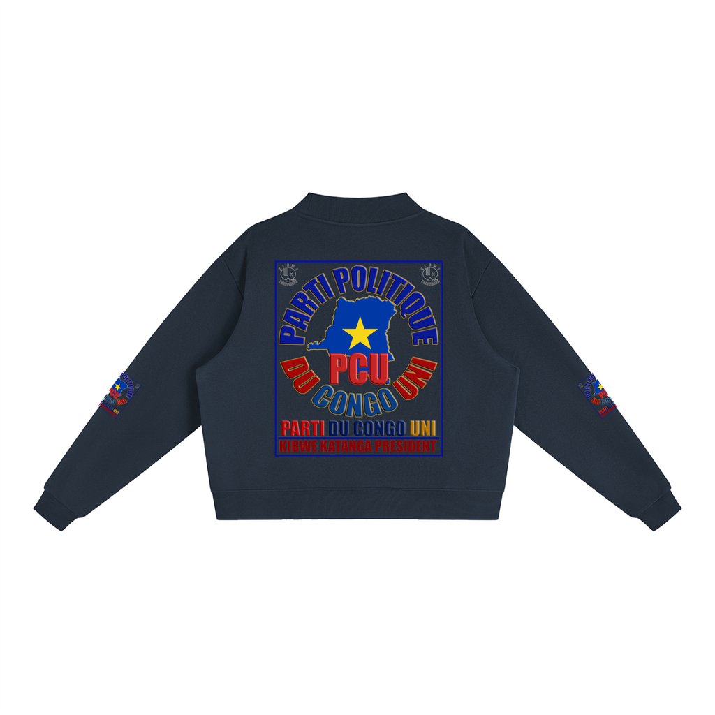 Essential Fleece Mock-Neck Crew Sweatshirt