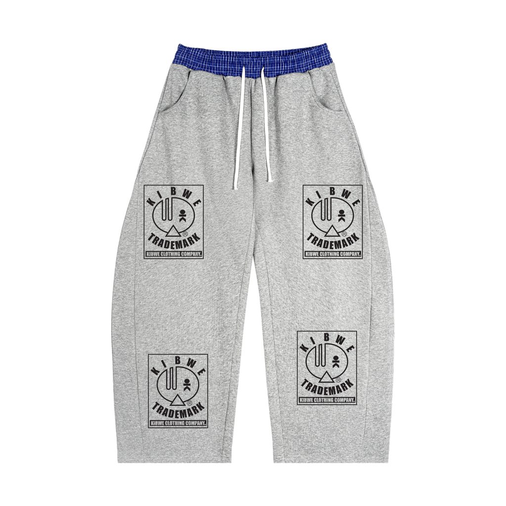 Plaid Waistband Barrel Sweatpants