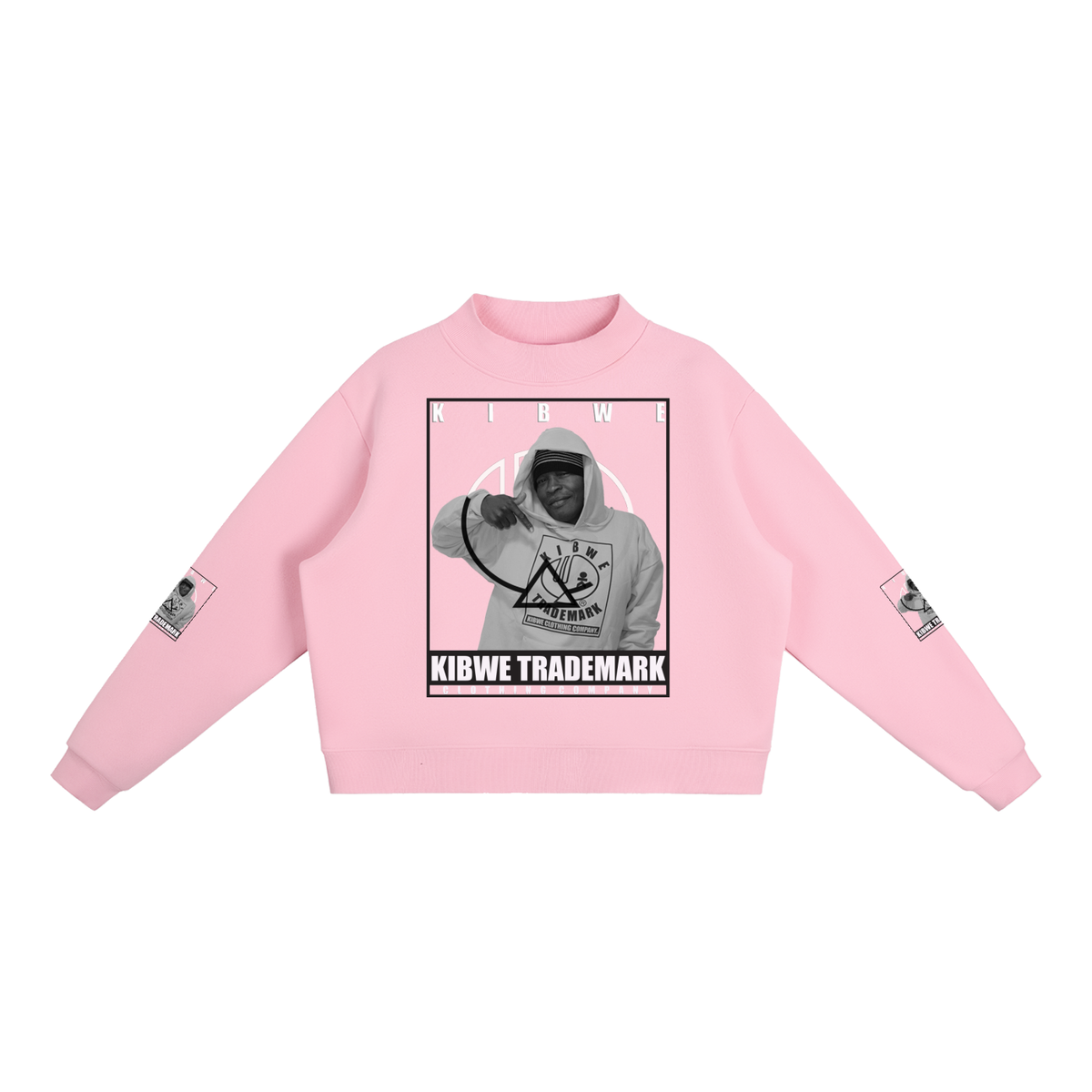 Essential Fleece Mock-Neck Crew Sweatshirt