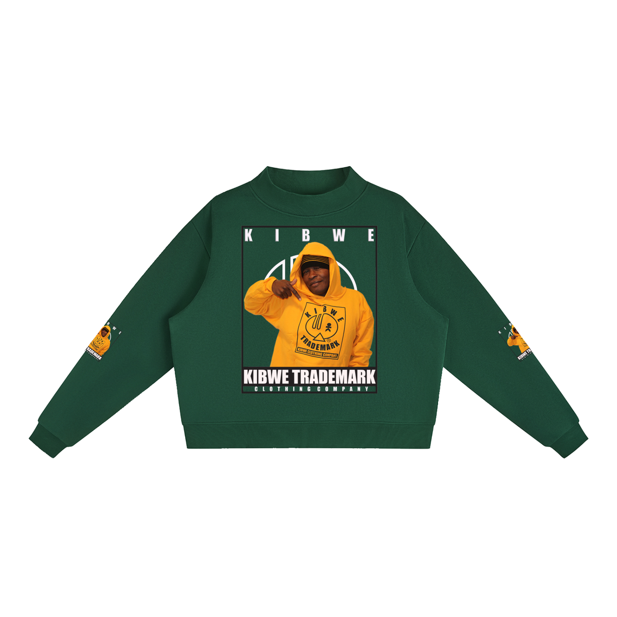 Essential Fleece Mock-Neck Crew Sweatshirt