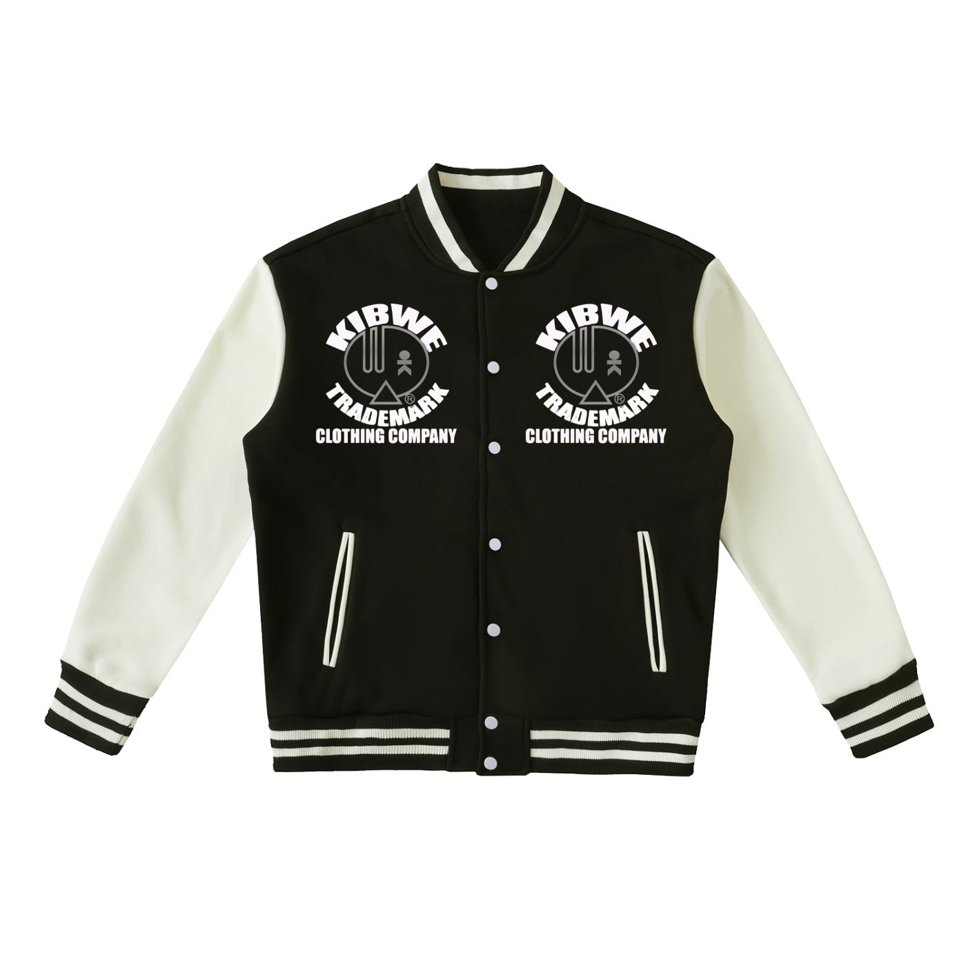 Two-Tone Fleeced Varsity Jacket