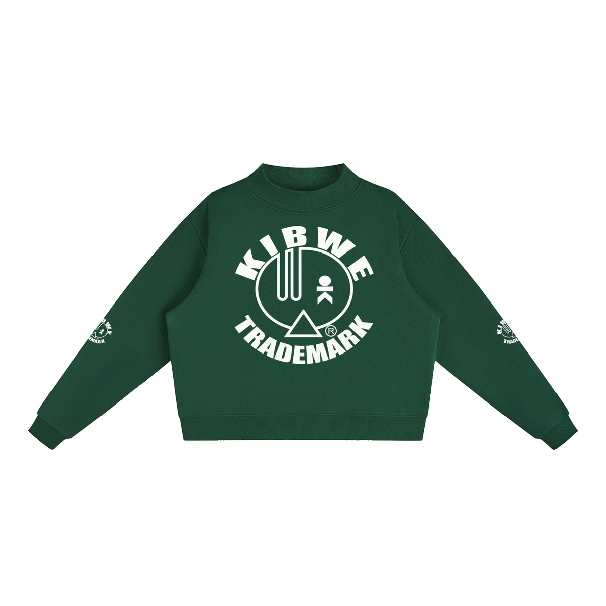 Essential Fleece Mock-Neck Crew Sweatshirt