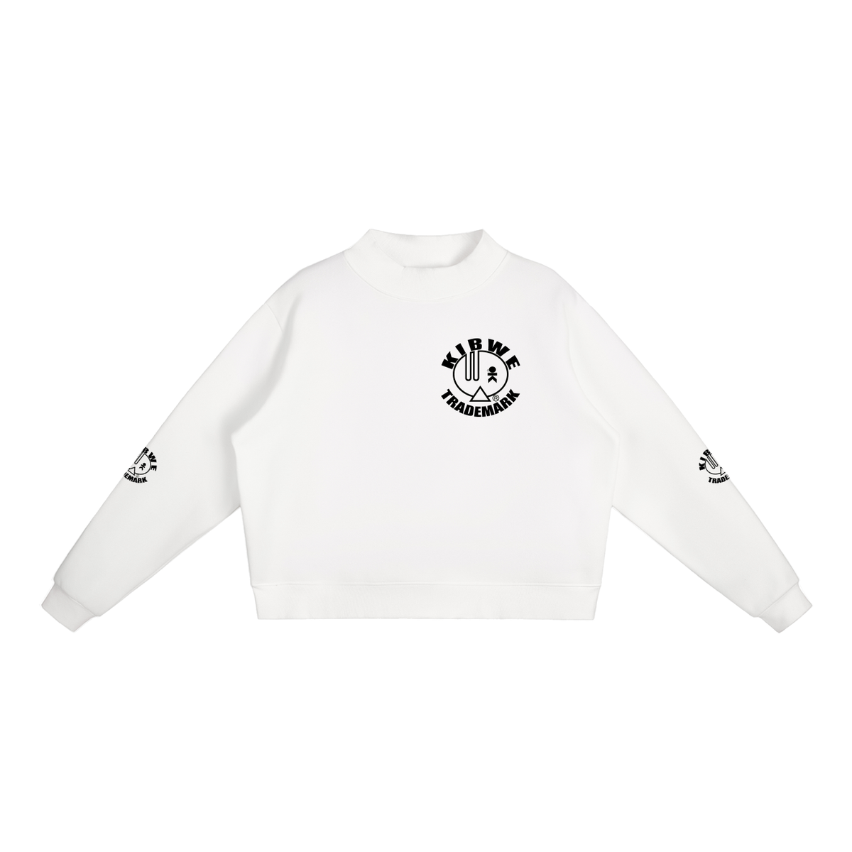 Essential Fleece Mock-Neck Crew Sweatshirt