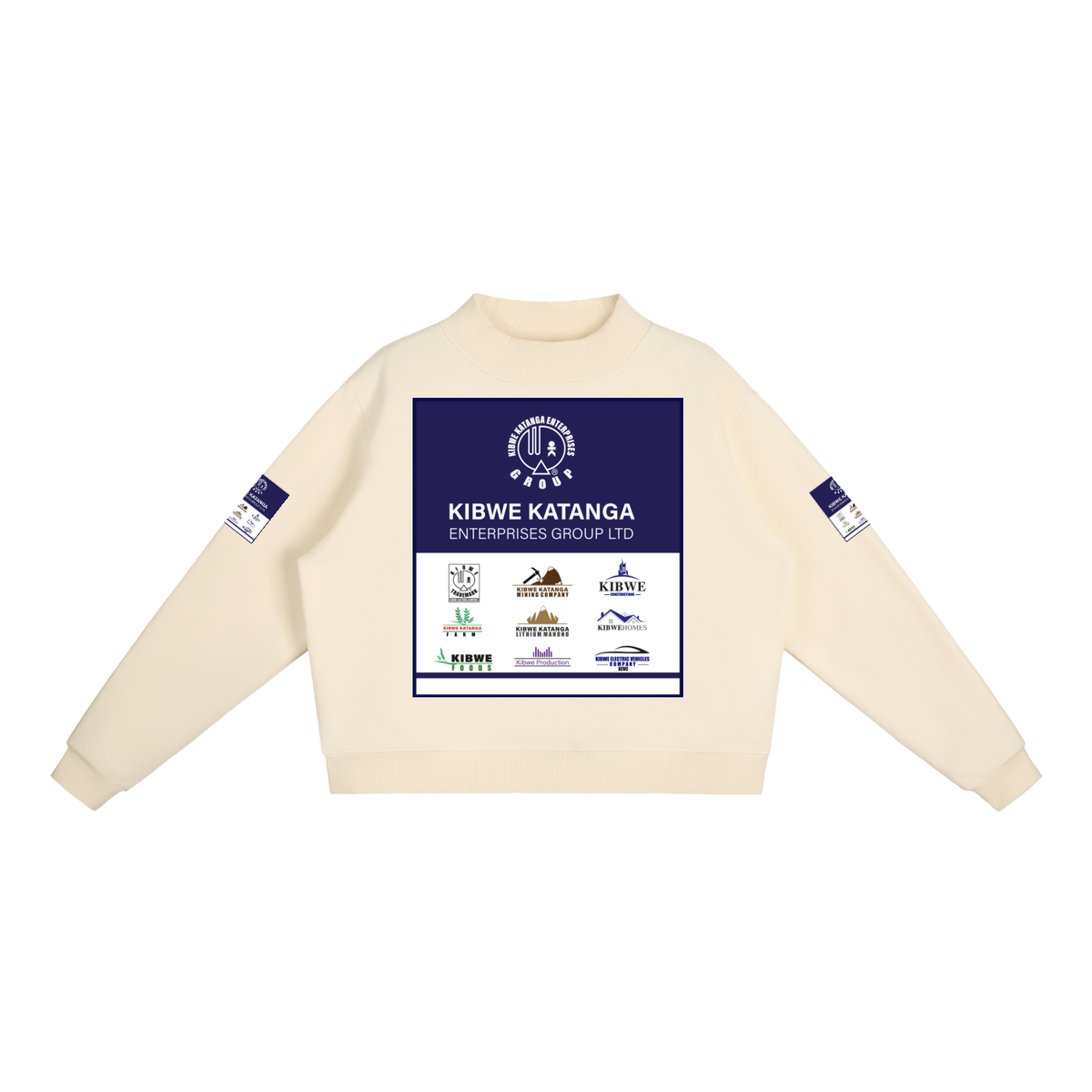 Essential Fleece Mock-Neck Crew Sweatshirt