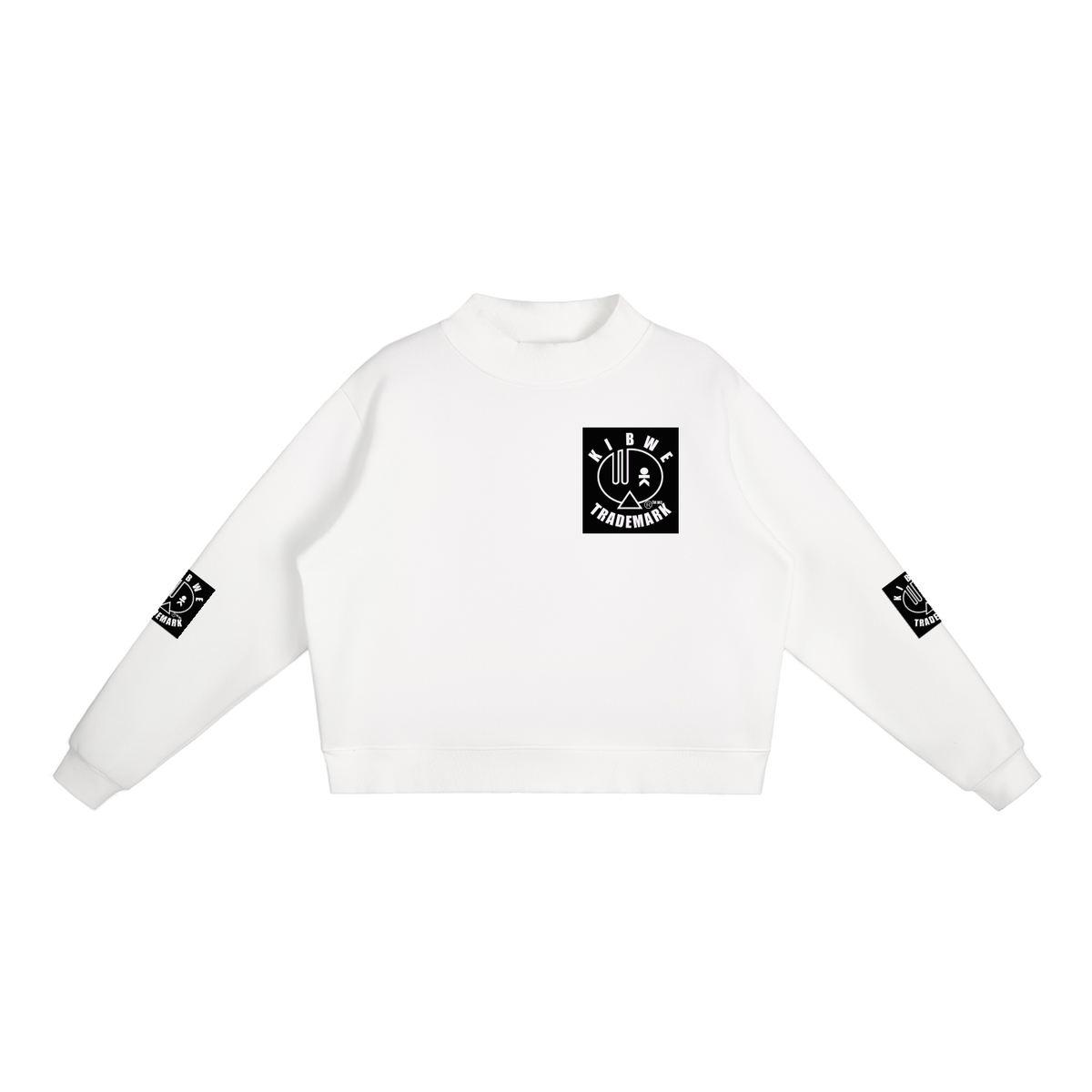 Essential Fleece Mock-Neck Crew Sweatshirt