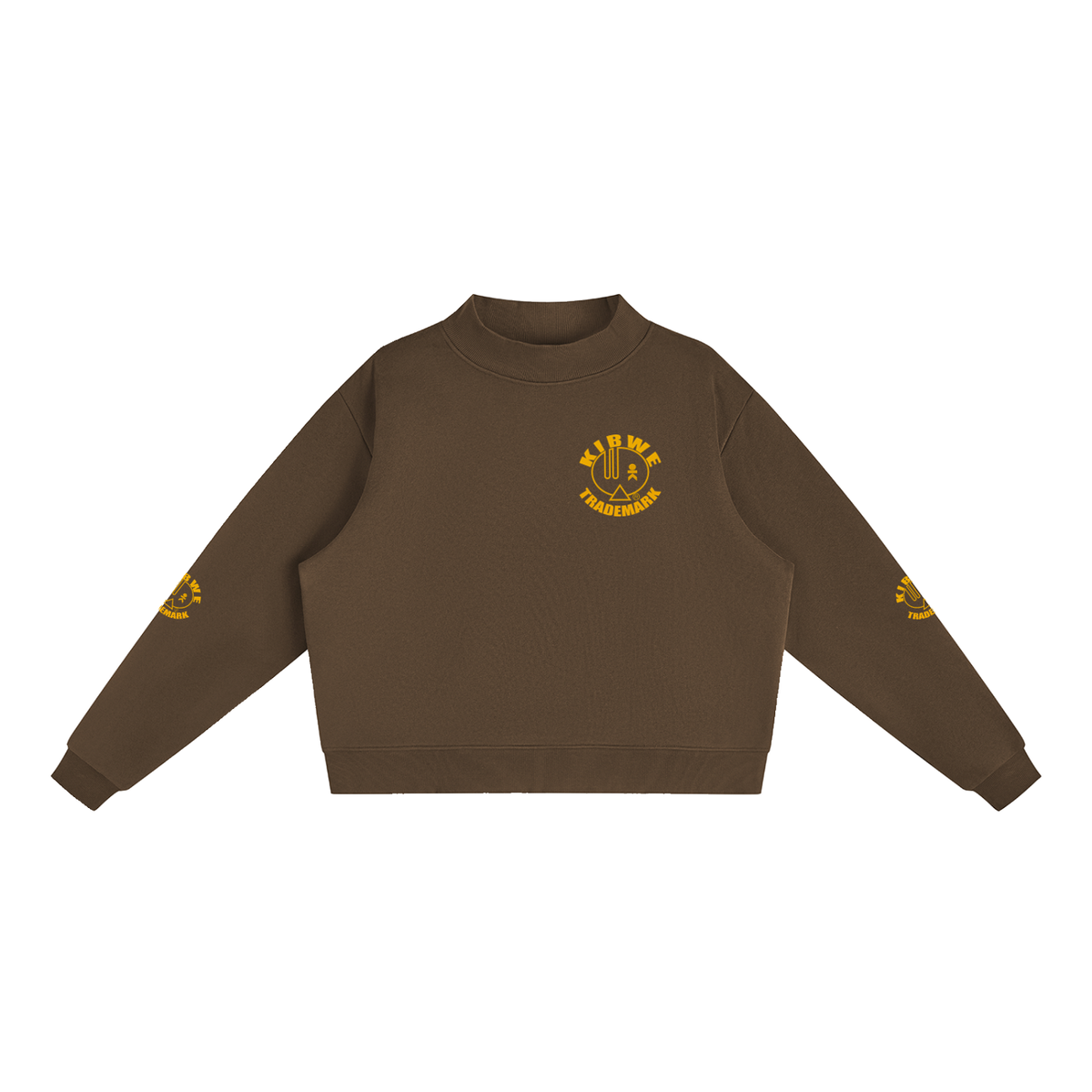 Essential Fleece Mock-Neck Crew Sweatshirt