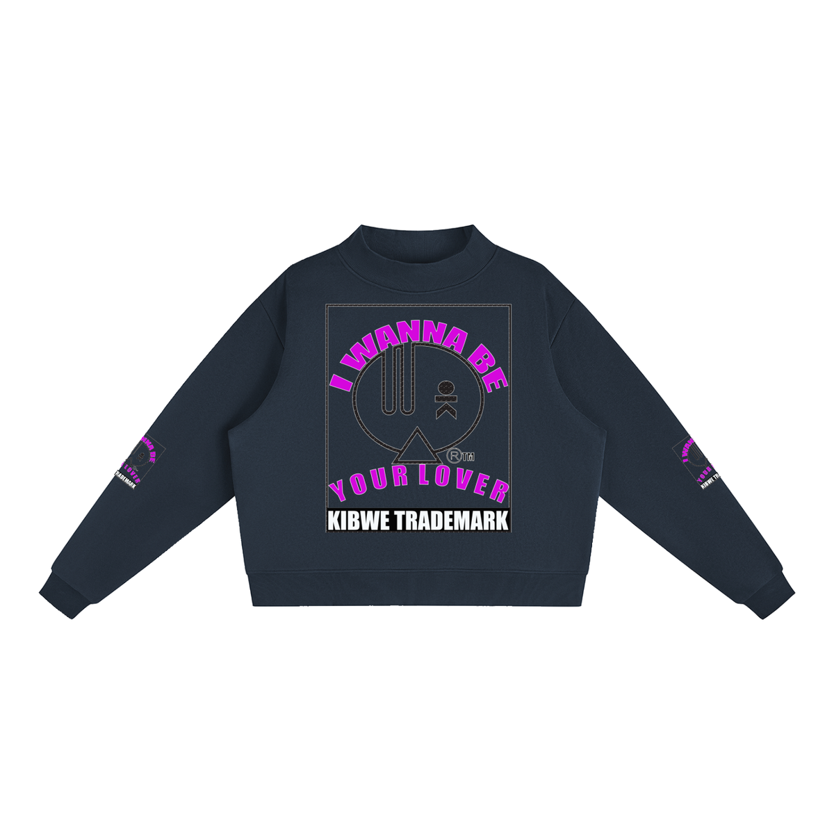 Essential Fleece Mock-Neck Crew Sweatshirt