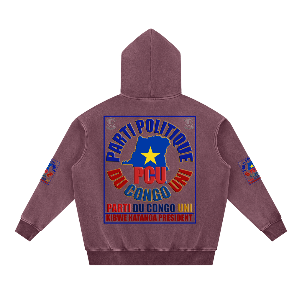 Snow Wash Fleece Oversize Hoodie
