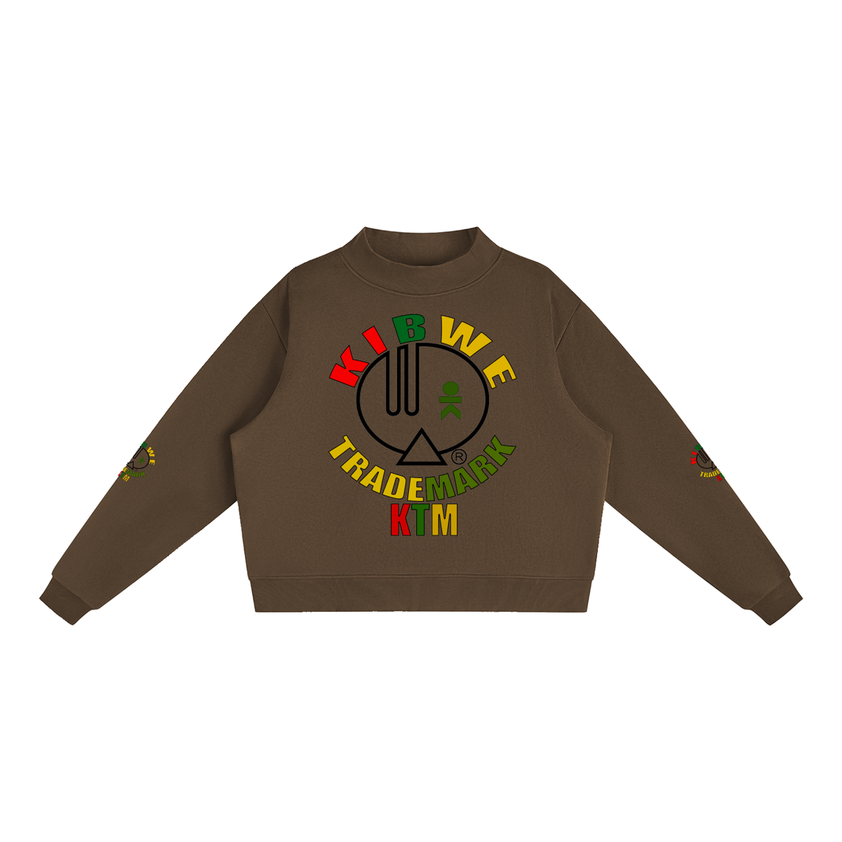 Essential Fleece Mock-Neck Crew Sweatshirt