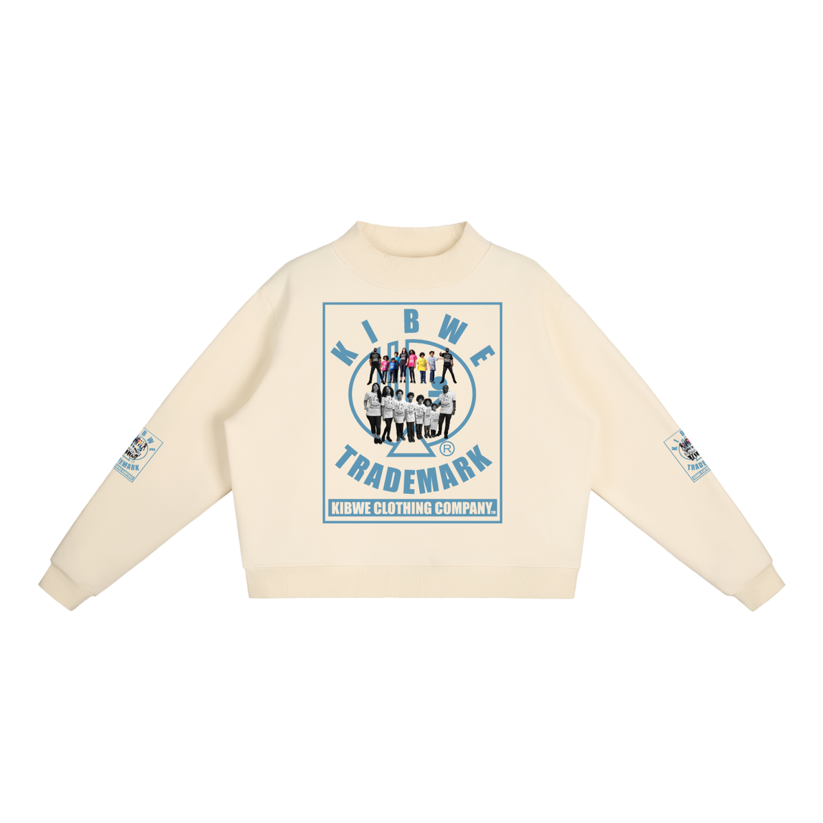 Essential Fleece Mock-Neck Crew Sweatshirt