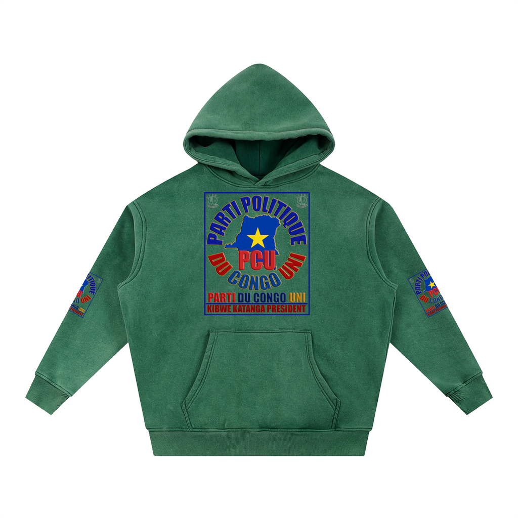 Snow Wash Fleece Oversize Hoodie