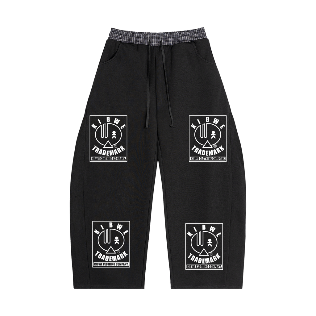 Plaid Waistband Barrel Sweatpants
