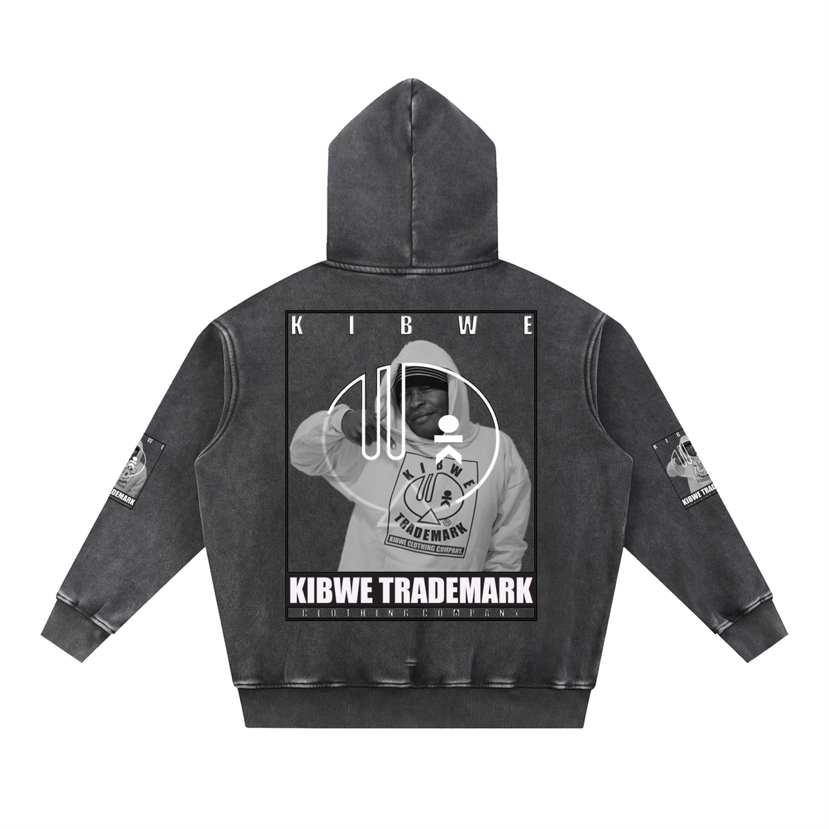 Snow Wash Fleece Oversize Hoodie