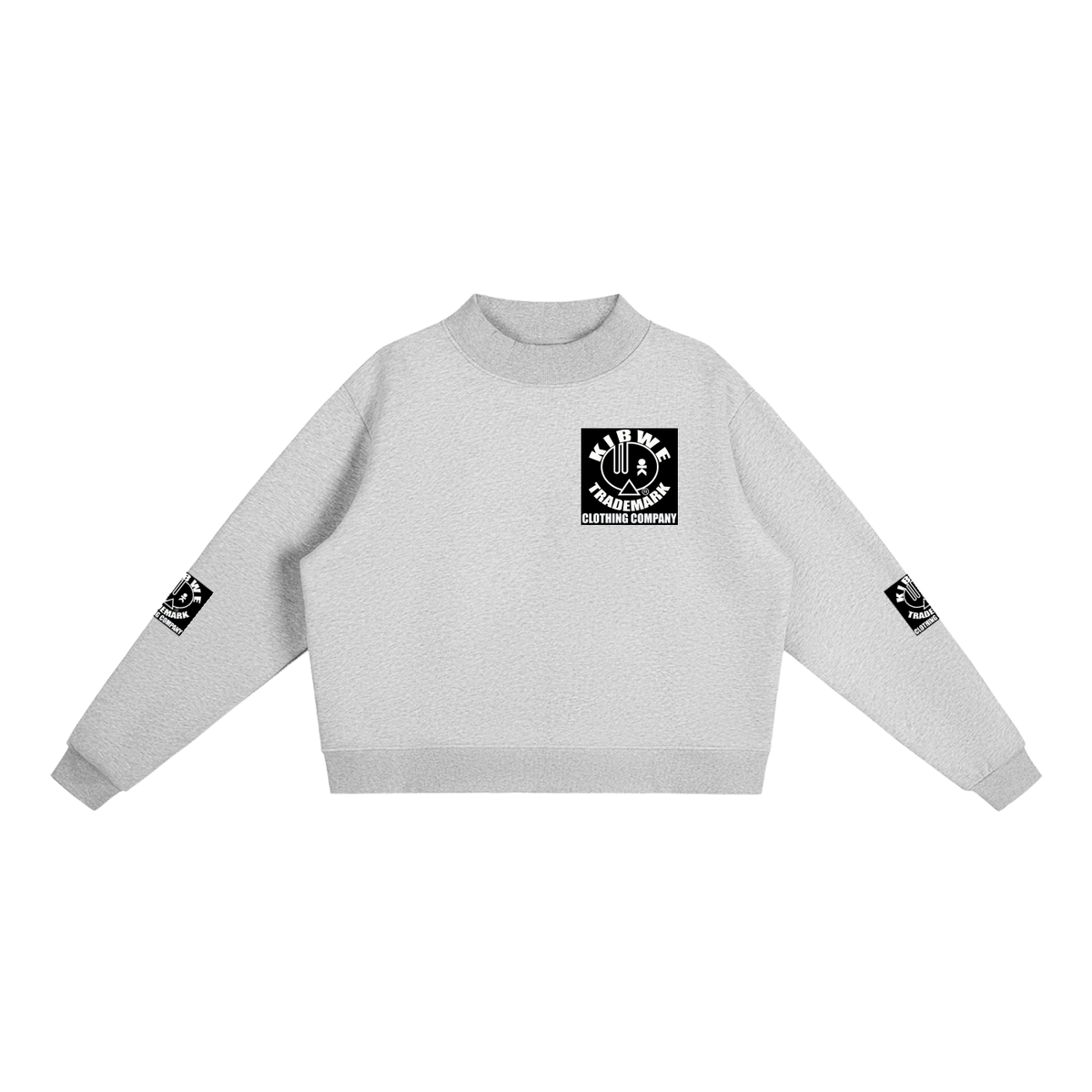 Essential Fleece Mock-Neck Crew Sweatshirt