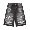 Men’s Vintage Wash Wide Leg Denim Shorts