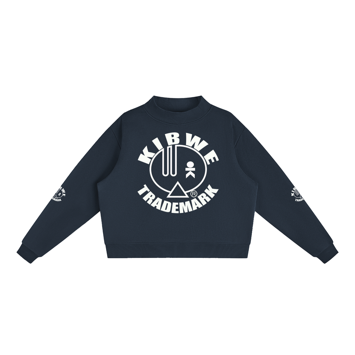 Essential Fleece Mock-Neck Crew Sweatshirt