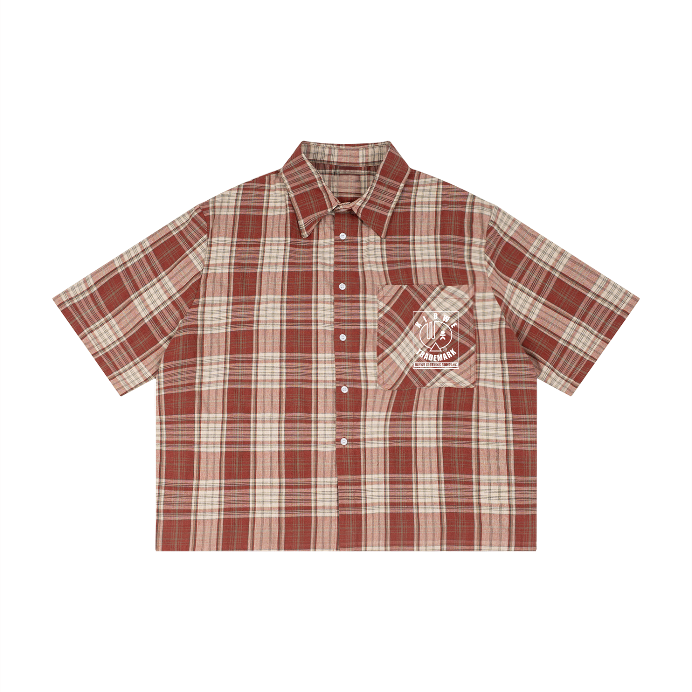 Unisex Plaid Boxy Short Sleeve Shirt