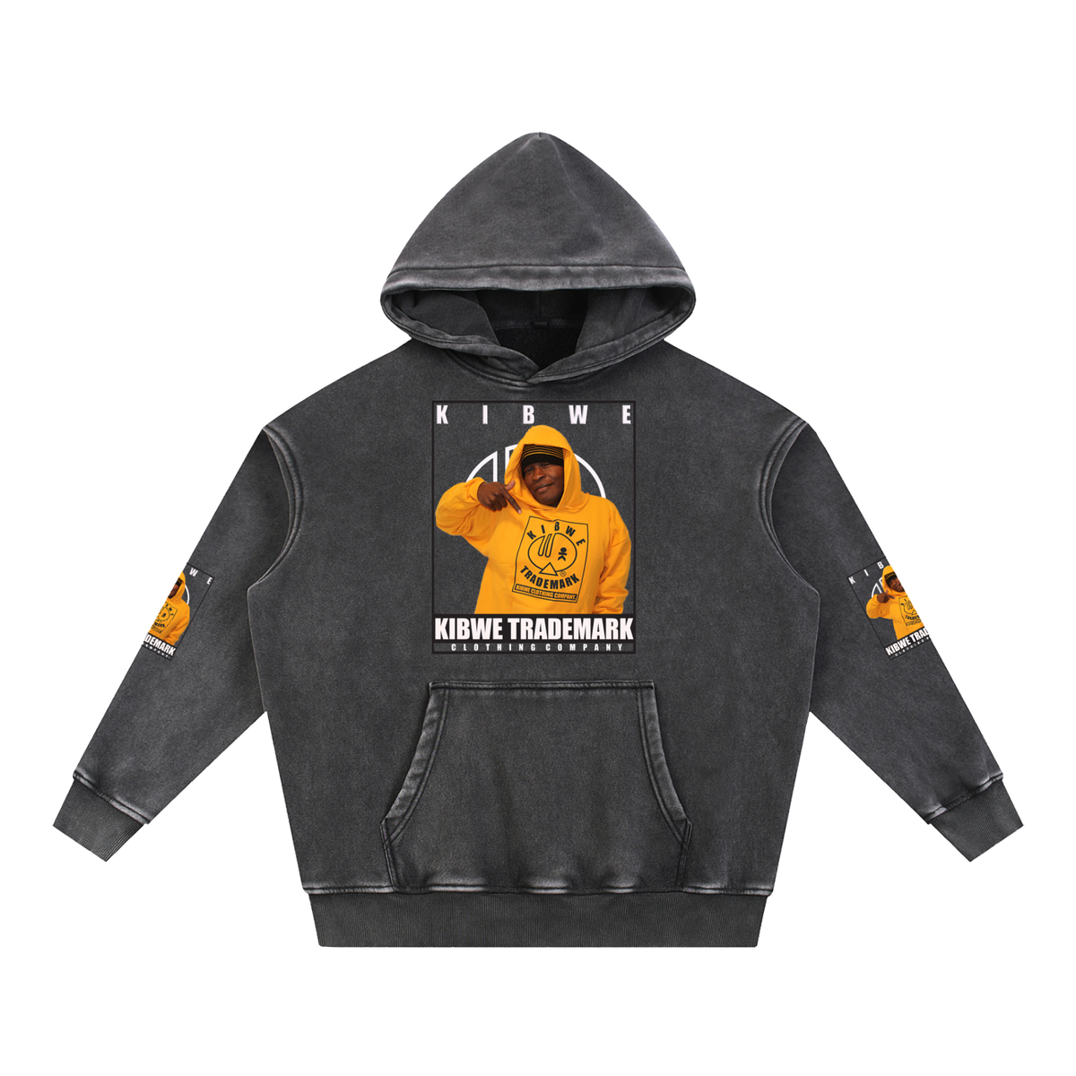 Snow Wash Fleece Oversize Hoodie