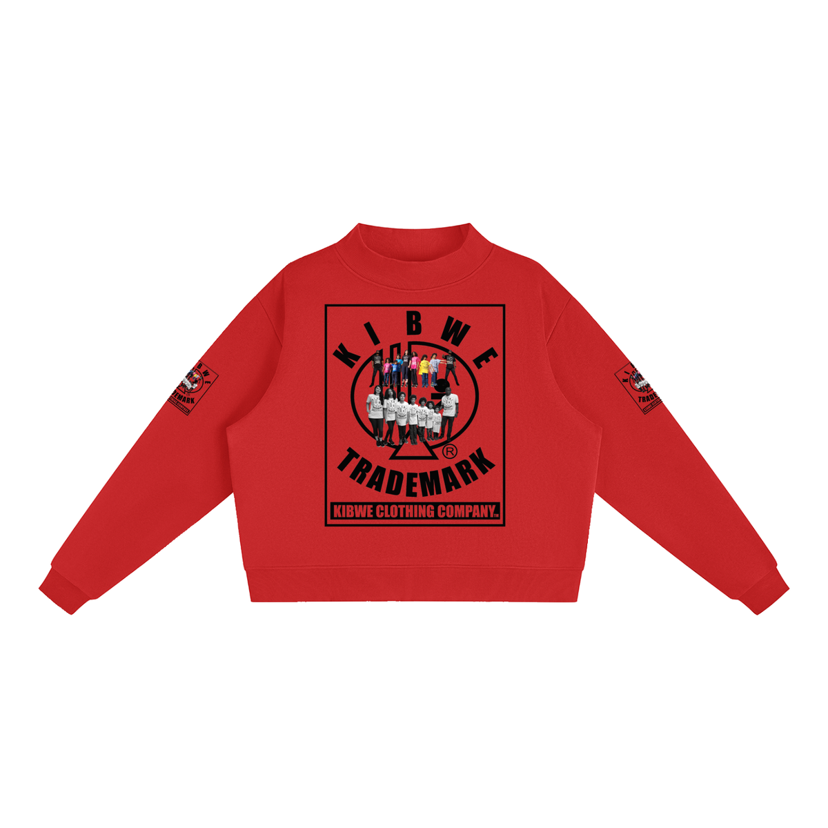 Essential Fleece Mock-Neck Crew Sweatshirt