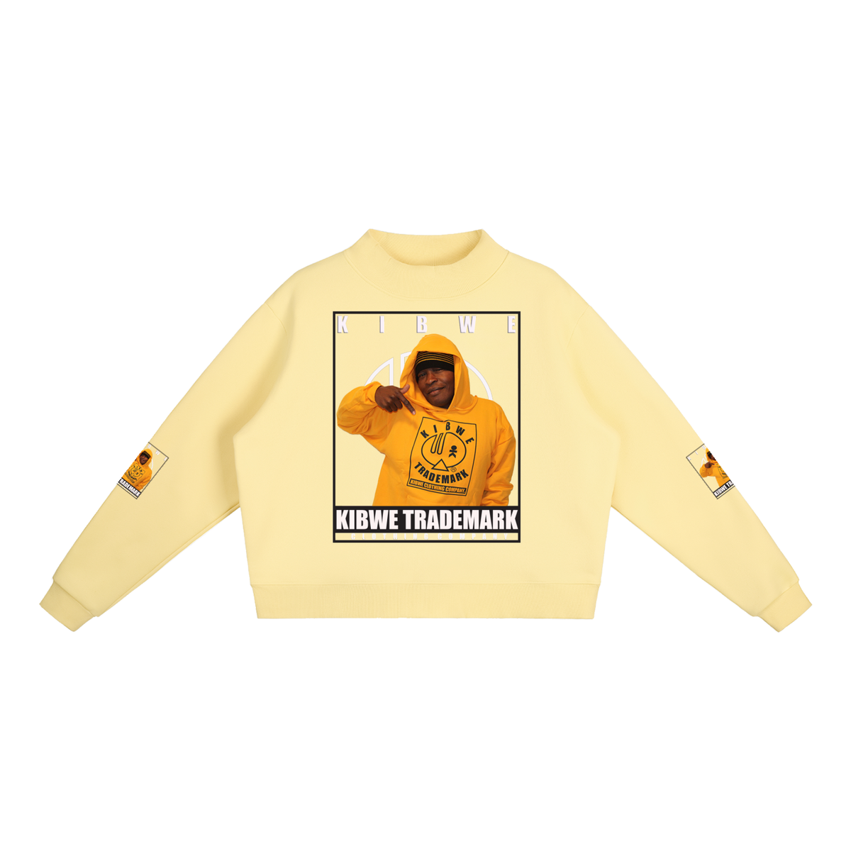 Essential Fleece Mock-Neck Crew Sweatshirt