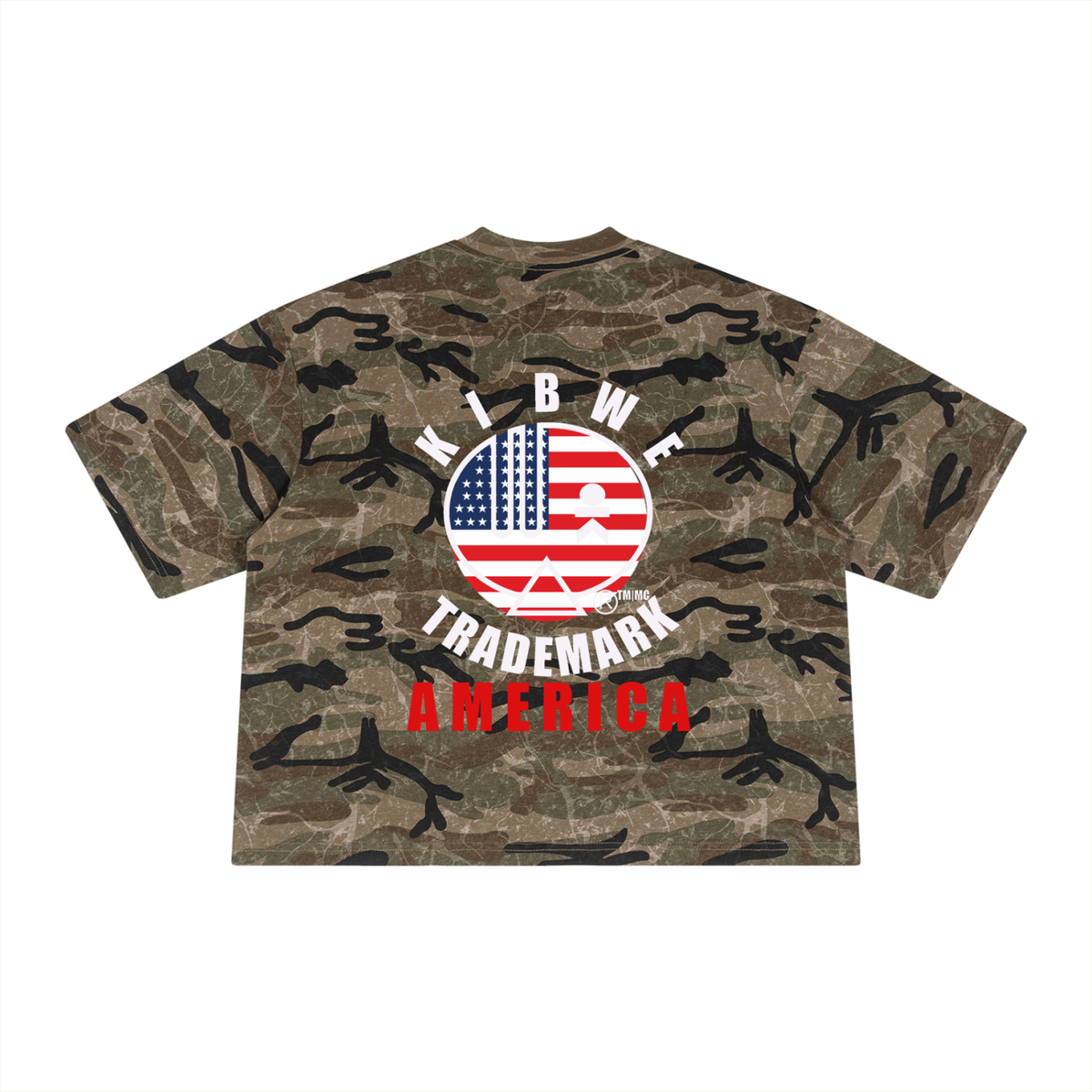 Unisex Boxy Camo Print T-Shirt