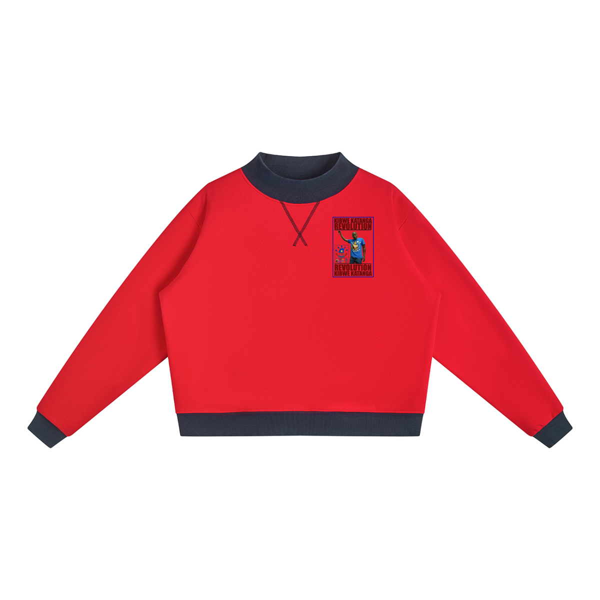 Women’s Mock Neck Crewneck Sweatshirt