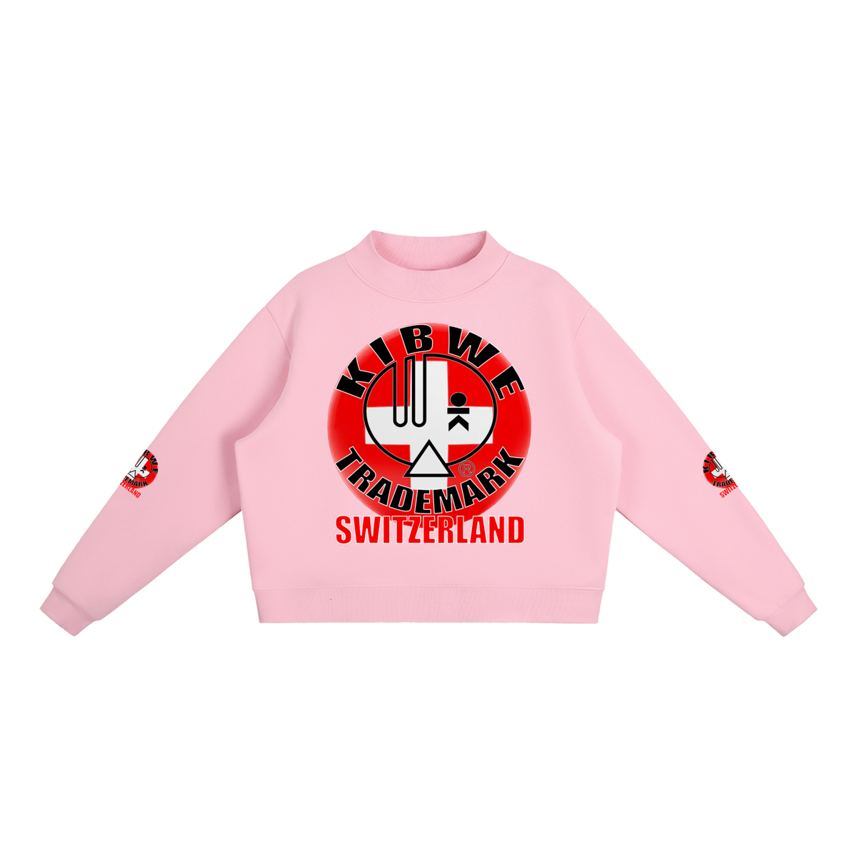 Essential Fleece Mock-Neck Crew Sweatshirt