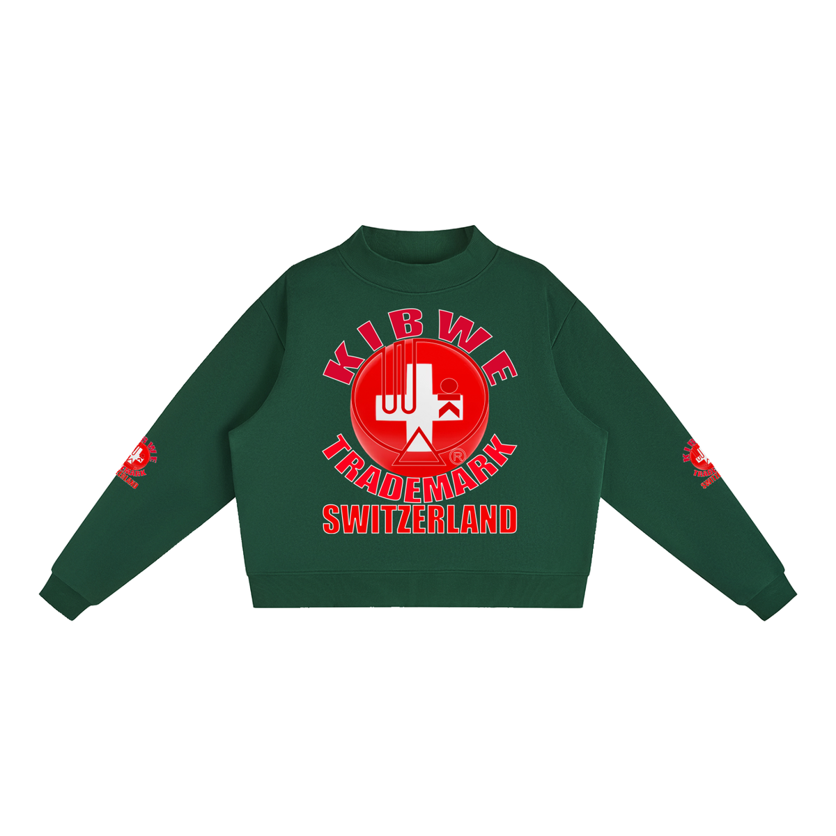 Essential Fleece Mock-Neck Crew Sweatshirt
