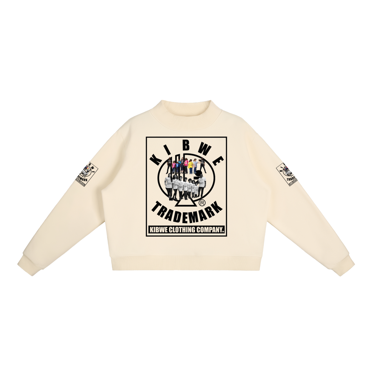 Essential Fleece Mock-Neck Crew Sweatshirt