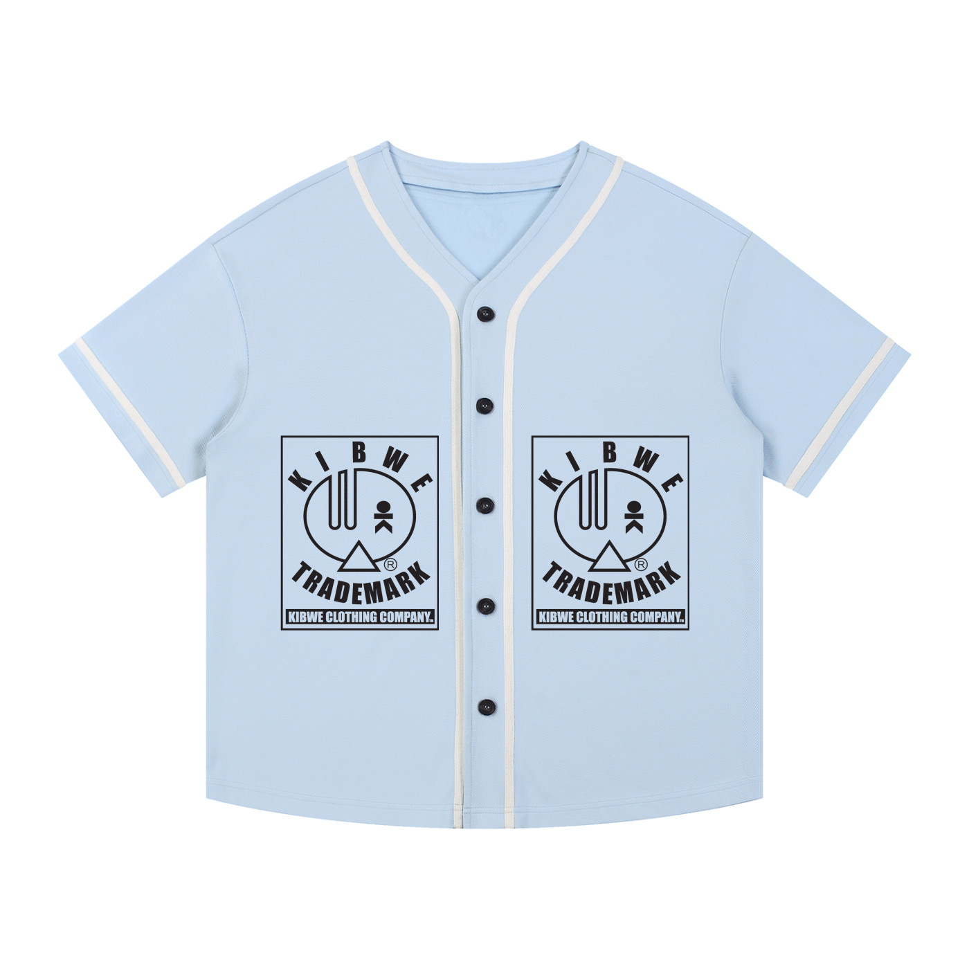 Contrast Piped Button-Up Jersey