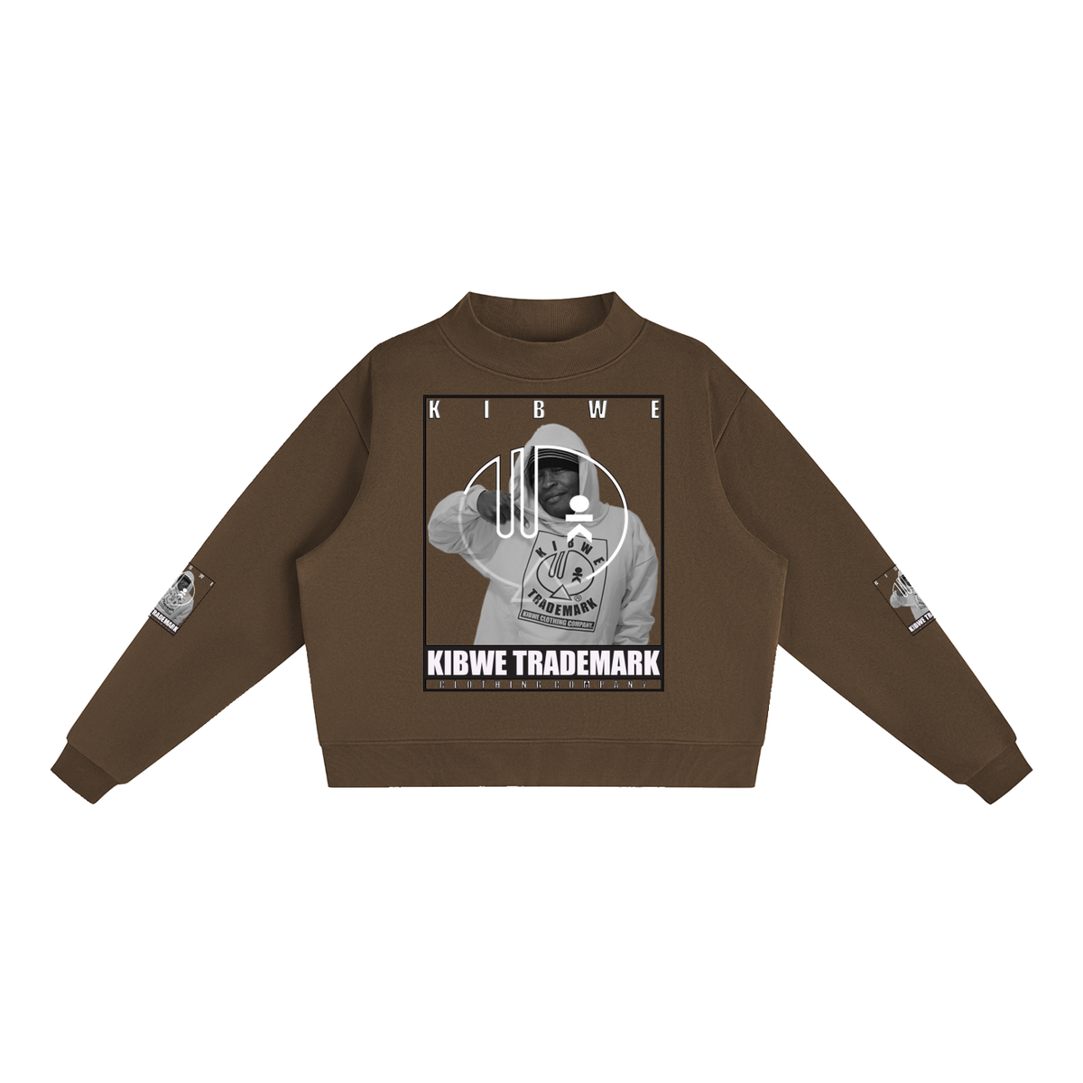 Essential Fleece Mock-Neck Crew Sweatshirt