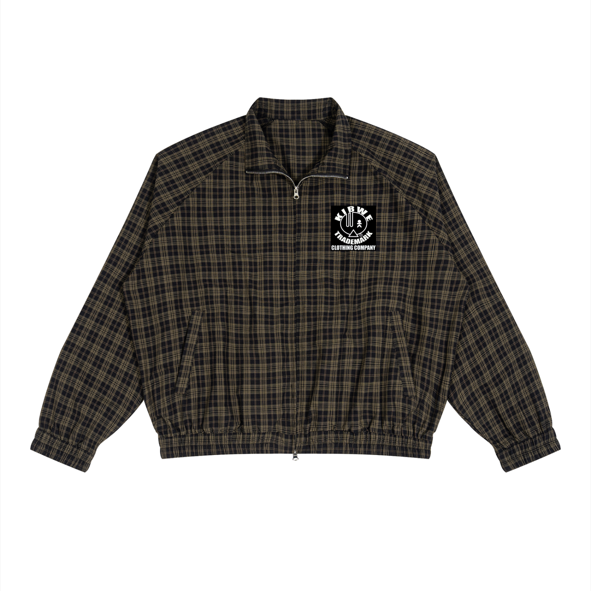 Unisex Plaid Full-Zip Track Jacket