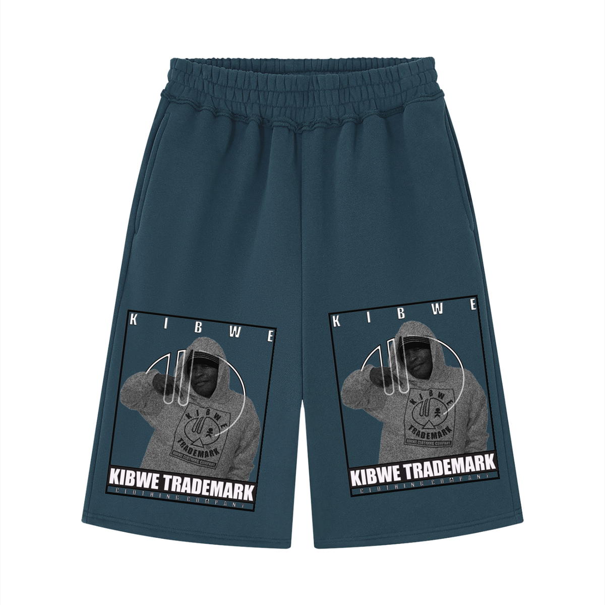 Unisex Raw Edge Fleece Shorts