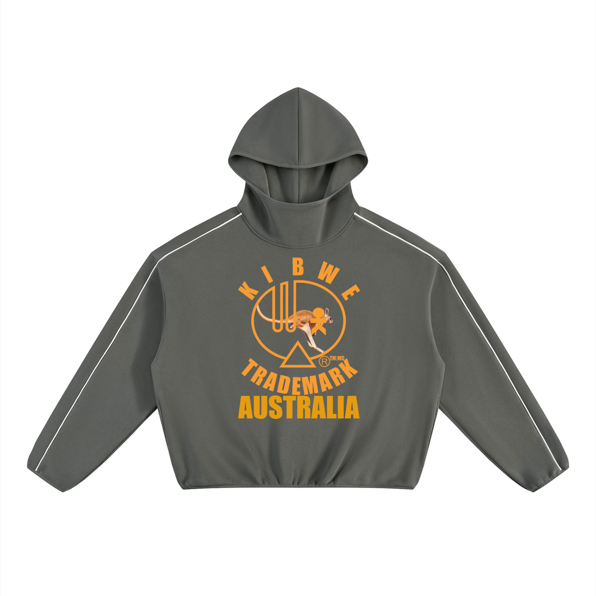Unisex Boxy Piping Fleece Hoodie