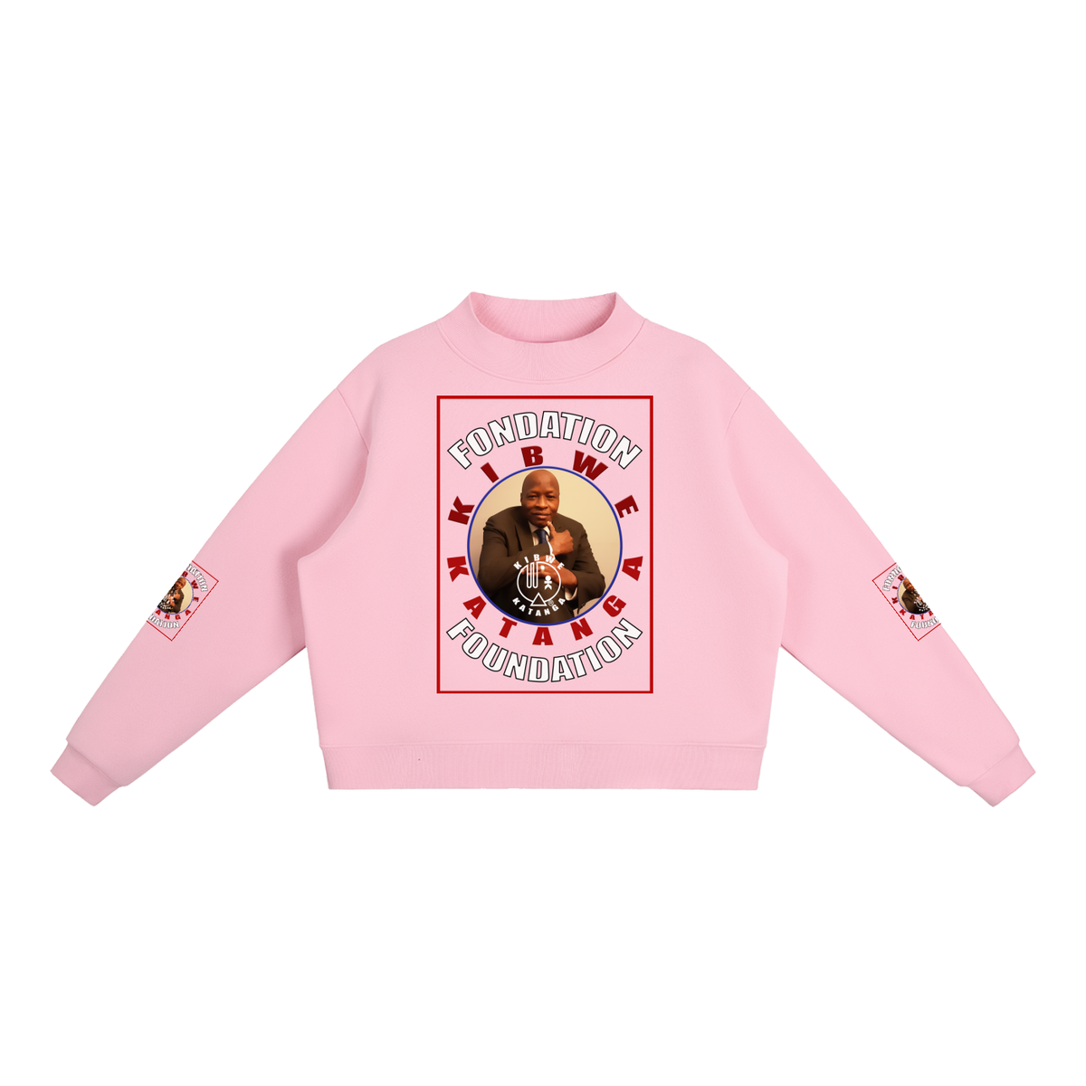Essential Fleece Mock-Neck Crew Sweatshirt
