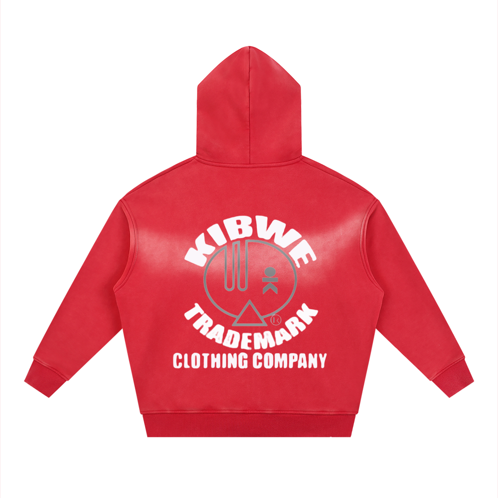Sunfade Two-way Zipper Boxy Fleece Hoodie