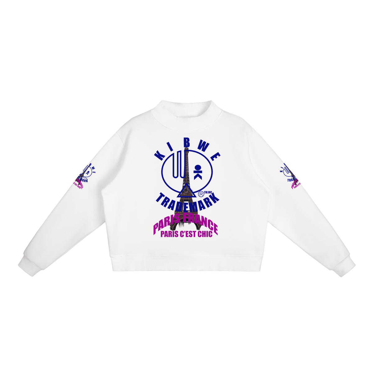 Essential Fleece Mock-Neck Crew Sweatshirt