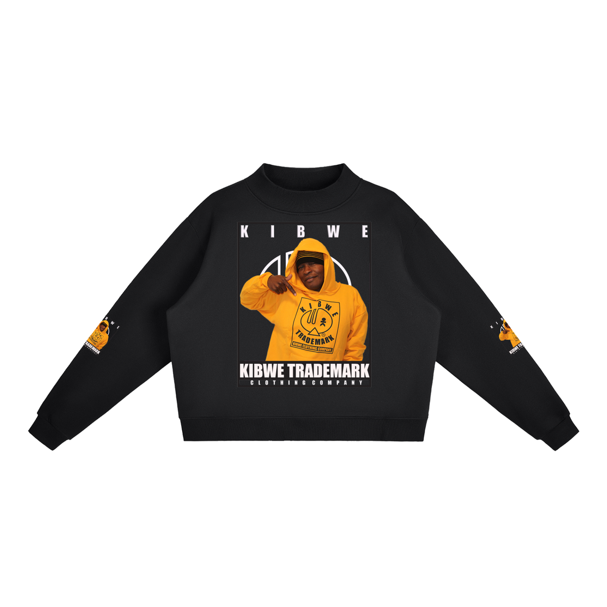Essential Fleece Mock-Neck Crew Sweatshirt